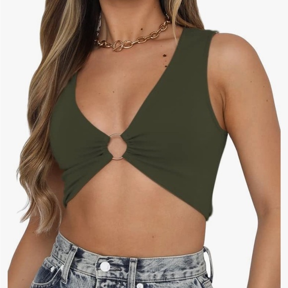 Forest green crop top - Picture 5 of 5